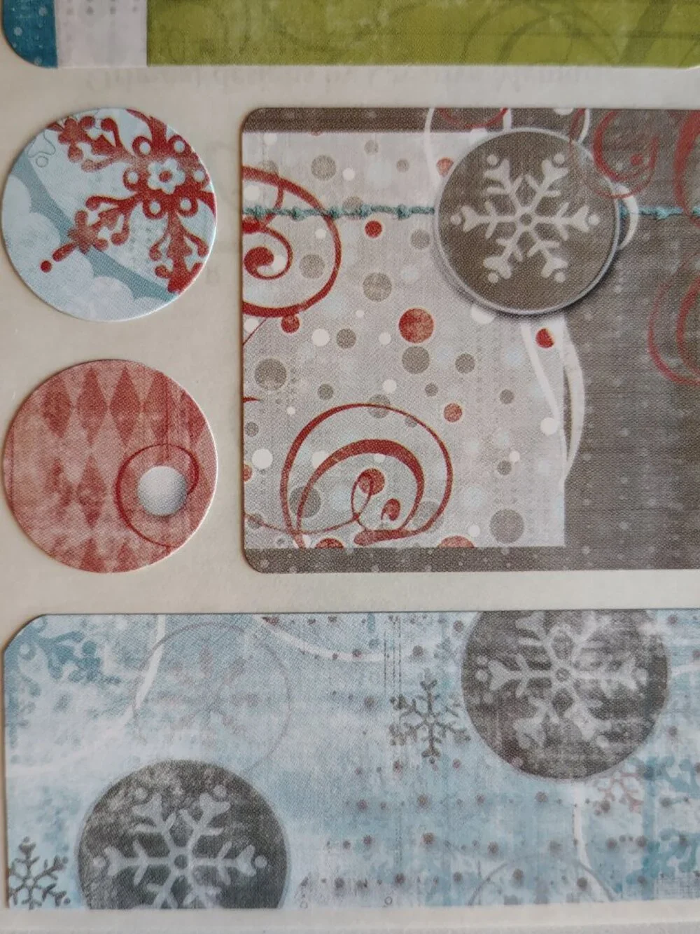 Creative Memories Holiday Stickers Open House Christmas Muted Pastels Lot Of 5
